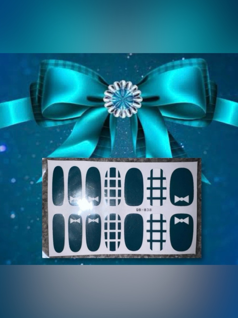 $2 Teal Nail Wrap Stickers $2 WITH ANY $10 ORDER OR MORE